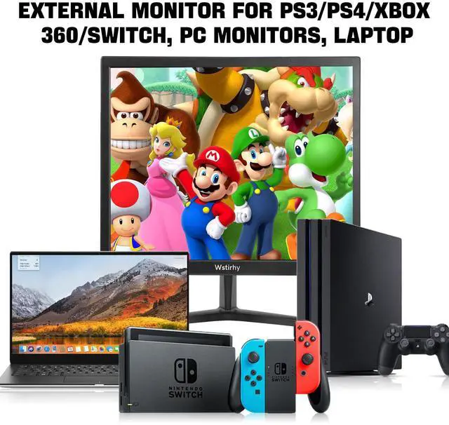 Alt view image 3 of 5 - Wstirhy 17 Inch PC Monitor, 1280x1024 4:3 LED HDMI/VGA Monitor, 60Hz, 5ms, Built-in Speakers, VESA Mountable, Black for Home, Office, and Gaming