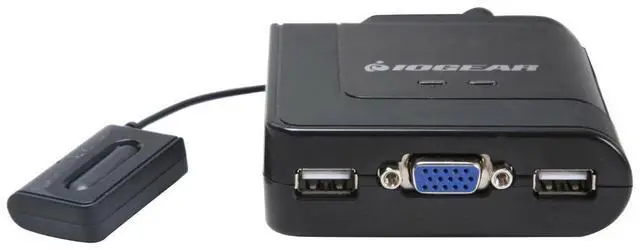 Alt view image 2 of 4 - IOGEAR 2-Port USBCABLEKVMSWITCHWITHAUDIOANDMIC