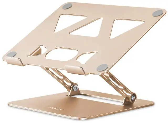 Alt view image 2 of 5 - Aoviho Adjustable Tablet Stand Bundle with Laptop Stand for Desk Gold