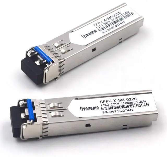 Alt view image 4 of 4 - 10 Pack 1.25G SFP Network Transceiver Module, 1000Base-LX Single Mode, 1310nm SMF, 20km, for Router, Network Card, Switch, Firewall etc