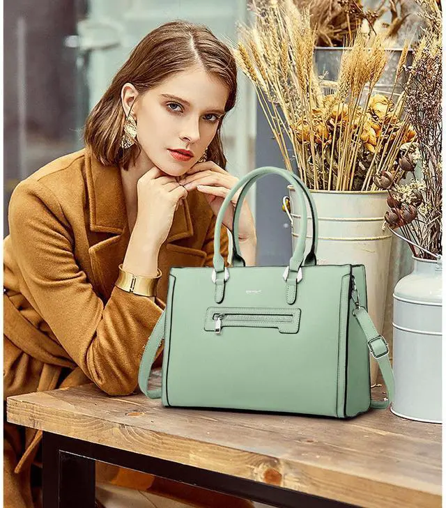 Alt view image 3 of 5 - TANTOMI Purses and Handbags for Women Medium Satchel Purses Ladies Shoulder Handbags Vegan Leather Tote Bags for Everyday