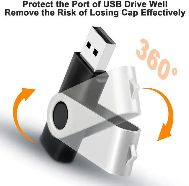 Alt view image 3 of 5 - USB Drive 32GB Flash Drives 10 Pack, Swivel Memory Stick Pendrive Jump Drives Multipack, Portable Memoria USB Storage Flash Drive Photo Stick Data Backup for Home, School, Office Supplies