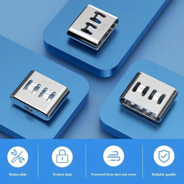 Alt view image 3 of 5 - 35 PCS USB Type C Anti-Theft Security Lock with 3 Anti-Break Metal Key Physical Containment,Universal Compatibility for All Type-C Devices, Enhanced Data Protection