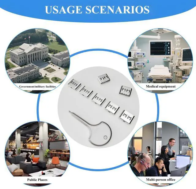Alt view image 5 of 5 - 35 PCS USB Type C Anti-Theft Security Lock with 3 Anti-Break Metal Key Physical Containment,Universal Compatibility for All Type-C Devices, Enhanced Data Protection