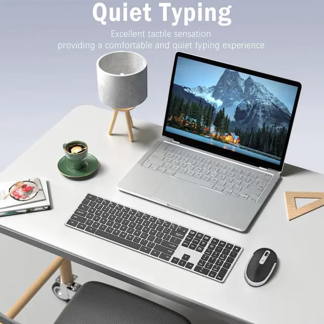 Alt view image 2 of 5 - 2025 New Wireless Keyboard and Mouse Combo2.4G Silent Cordless Keyboard Mouse Combo for Windows Chrome Laptop Computer PC Desktop- Ultra SlimQuiet Full Size Keyboard with Number Pad-Black