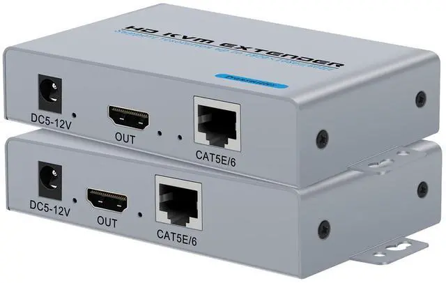 Main image of HDMI KVM USB Extender Over Single CAT 5E/6/7 Cable 1080P HD Transmitter Receiver 100m RJ45 Network HDMI KVM Extender with 2 USB Out for PC DVD HDTV