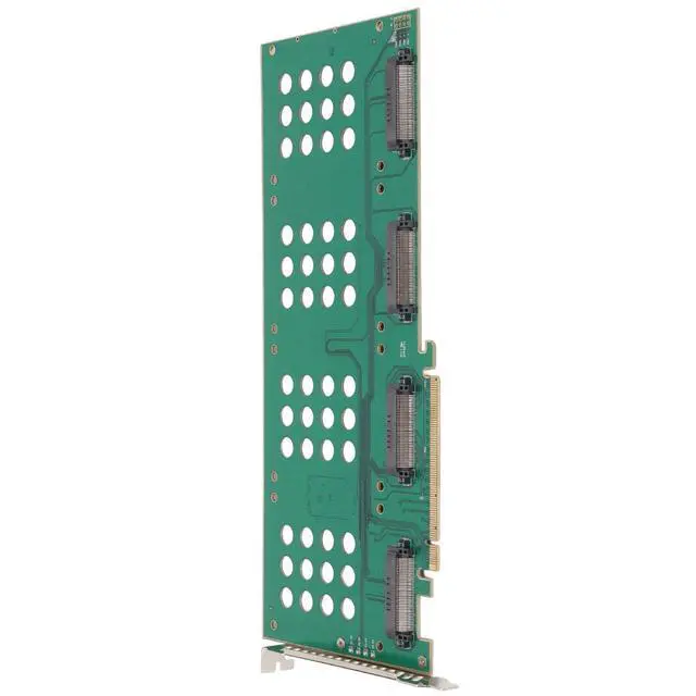 Alt view image 5 of 5 - Cosiki Nvme Pcie Card, Expansion X16 Disk Array Extension Easy to Install Dual U.2 SFF8639 Interface Mini for 2.5in U.2 NVMe SSDSFF8639 PCIe Adapter