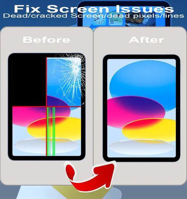 Alt view image 5 of 5 - for iPad 10th Generation (10 Gen 2022) Screen Replacement Repair Kit 10.9" Digitizer Front Touch Glass +Protector +Adhesive +DIY Tools (without LCD)