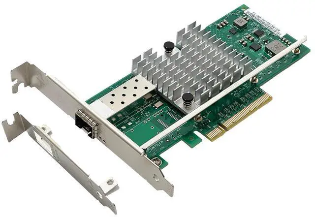 Main image of XikeStor 10Gb PCIe Network Card with Intel X520 Chip, 10Gb SFP+ Network Adapter NIC, PCIe 2.0 X8, PCI Express Gigabit Ethernet Card for Windows/Ubuntu/Linux/VMware/Freebsd