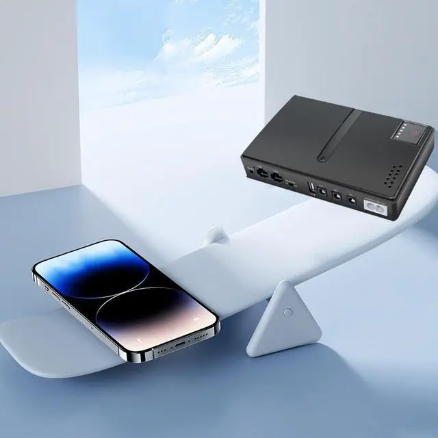 Alt view image 4 of 5 - Mini Uninterruptible Power Supply Backup Battery, Mini Router, HD Camera 36W 5V 9V 12V 2A Output Options, Device Support, Fireproof Design, for Emergency Situations (US Plug)