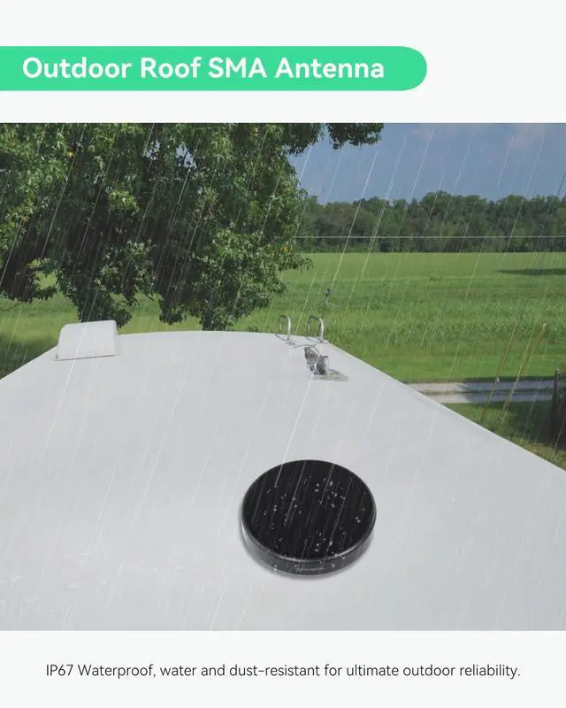 Alt view image 3 of 5 - LINOVISION 4G LTE MIMO and WiFi 3-in-1 Combo Antenna, 2X 4G LTE and 1x Dual Band Wi-Fi, Outdoor Roof SMA Antenna for IOT-R32, Inhand IR302, Teltonika RUT241/RUT240