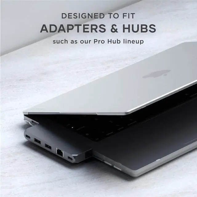 Alt view image 4 of 5 - Satechi Eco Hardshell Case Compatible with MacBook Pro 16-inch (M1 2021, M2/M3 2023, M4 2024), Slim & Lightweight, Hub-Friendly Design, Clear