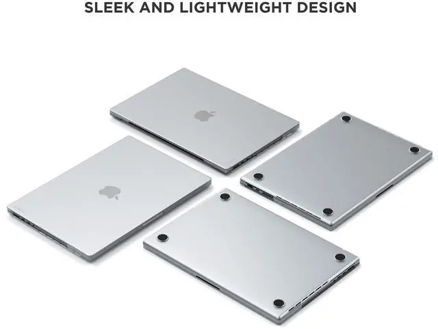 Alt view image 5 of 5 - Satechi Eco Hardshell Case Compatible with MacBook Pro 16-inch (M1 2021, M2/M3 2023, M4 2024), Slim & Lightweight, Hub-Friendly Design, Clear