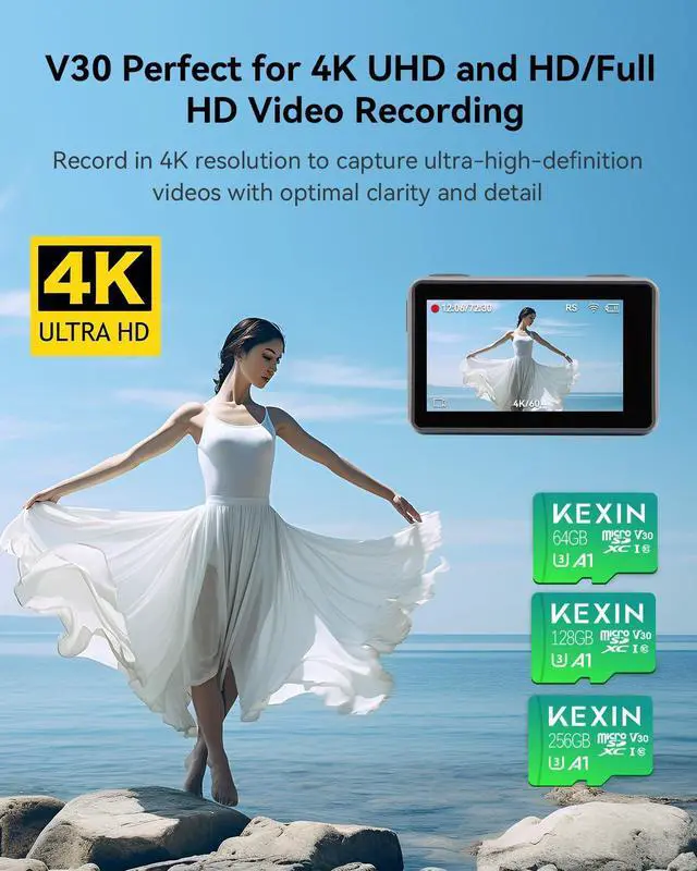 Alt view image 4 of 5 - KEXIN Micro SD Card 3x128GB + KEXIN USB Hub 3.0 USB Splitter