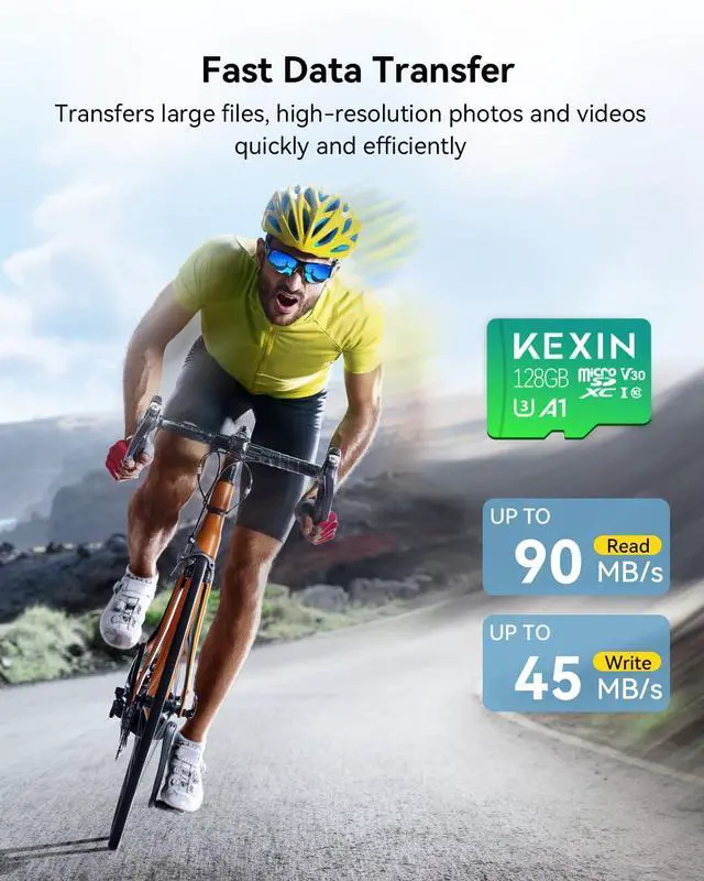 Alt view image 5 of 5 - KEXIN Micro SD Card 3x128GB + KEXIN USB Hub 3.0 USB Splitter