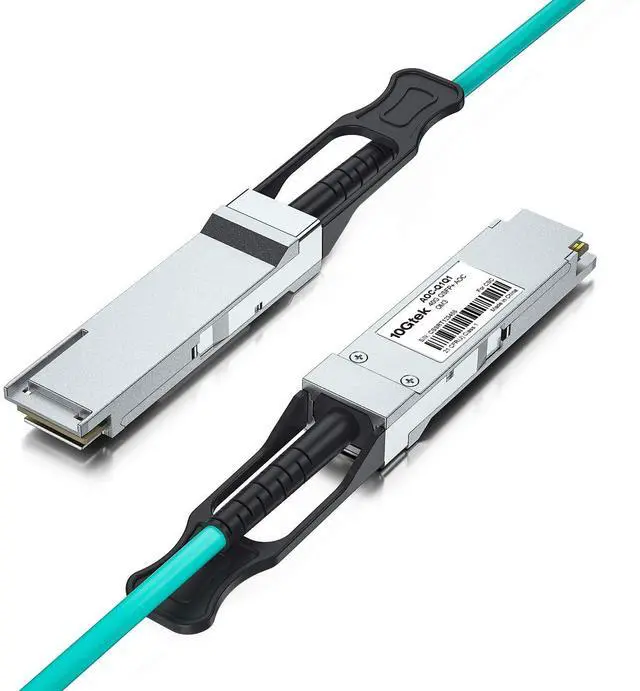 Alt view image 2 of 3 - 10Gtek 40G QSFP+ AOC Cable - 40GBASE Ethernet Active Optical Cable, QDR, MMF for Cisco QSFP-H40G-AOC5M, Supermicro CBL-QSFP+AOC-5M and Open Switch, 5-Meter(16.5ft)