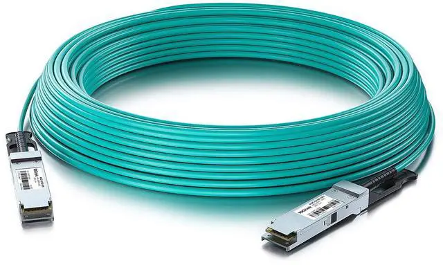 Main image of 10Gtek 40G QSFP+ AOC Cable - 40GBASE Ethernet Active Optical Cable, QDR, MMF for Cisco QSFP-H40G-AOC5M, Supermicro CBL-QSFP+AOC-5M and Open Switch, 5-Meter(16.5ft)