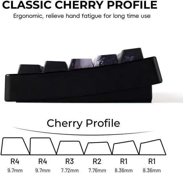 Alt view image 4 of 5 - GMKWTL XVX Swordsman Double Shot PBT Keycaps, Side Printed Shine Through Keycap Set, Cherry Profile Dye Sublimation Keyboard Keycaps Suitable for Cherry Gateron MX Switches Mechanical Keyboard