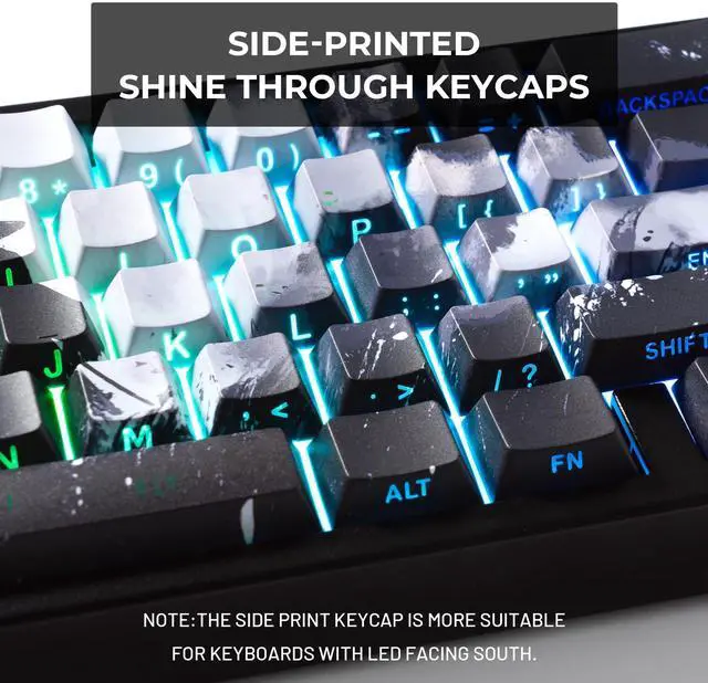 Alt view image 2 of 5 - GMKWTL XVX Swordsman Double Shot PBT Keycaps, Side Printed Shine Through Keycap Set, Cherry Profile Dye Sublimation Keyboard Keycaps Suitable for Cherry Gateron MX Switches Mechanical Keyboard