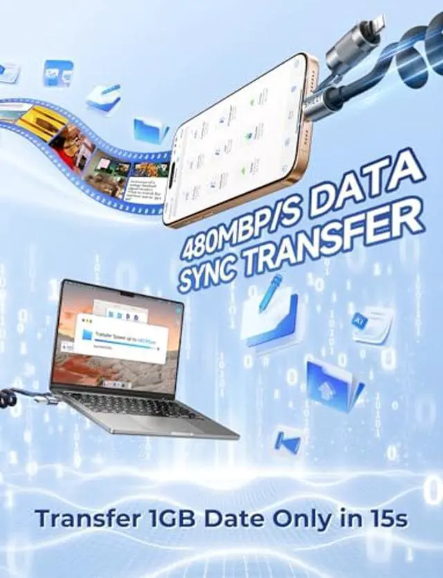 Alt view image 5 of 5 - Jixivor Coiled Black Cable 4-in-1 USB C Cable 240W Compatible with Lightning Cable Fast Charging & Data Transfer, Support to CarPlay & Android Auto, 5FT Multi Cord Combo Charger for iPhone/iPad