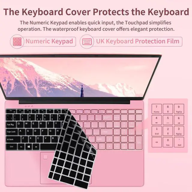 Alt view image 4 of 5 - BINHENGLON 15.6 inch Laptops Computer Celeron N95 FHD 16G RAM SSD Large Screen Bluetooth 5.0 Fingerprint Laptop Windows 11 Ultrabook Wi-Fi 2.4GHz/5GHz, USB3.0(Rose Gold, 16G+256GB SSD)