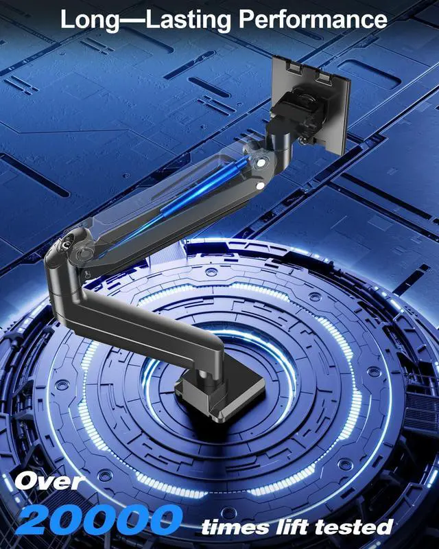 Alt view image 5 of 5 - MOUNT PRO Heavy Duty Monitor Arm for Max 49 Inch Ultrawide Screens up to 44 lbs, Aluminum Premium Single Monitor Mount for Samsung Odyssey G9 and More, Adjustable Display Desk Stand, VESA 100x100mm