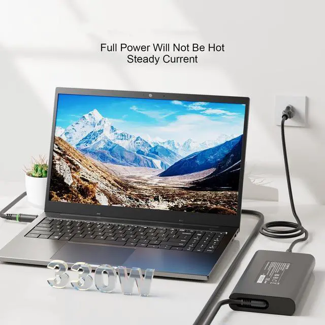 Alt view image 3 of 5 - 330W Laptop Charger Compatible with DELL Alienware M16 r2 r1 M18 r2 r1 X16 r1 X17 r1 r2 Dell 330w 7.4mm Ggan Slim Ac Adapter 330 Watt Laptop Charger Power Supply