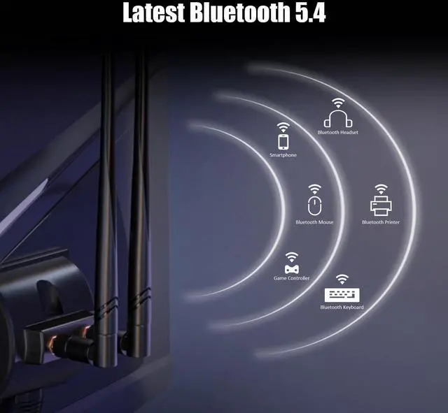 Alt view image 5 of 5 - GLOTRENDS WiFi 7 PCIe Card with 2-Meter Extension Antenna for Desktop PC, Intel BE200NGW, Only Compatible with Windows 11 24H2 or Above Version (Not Support AMD Motherboard)