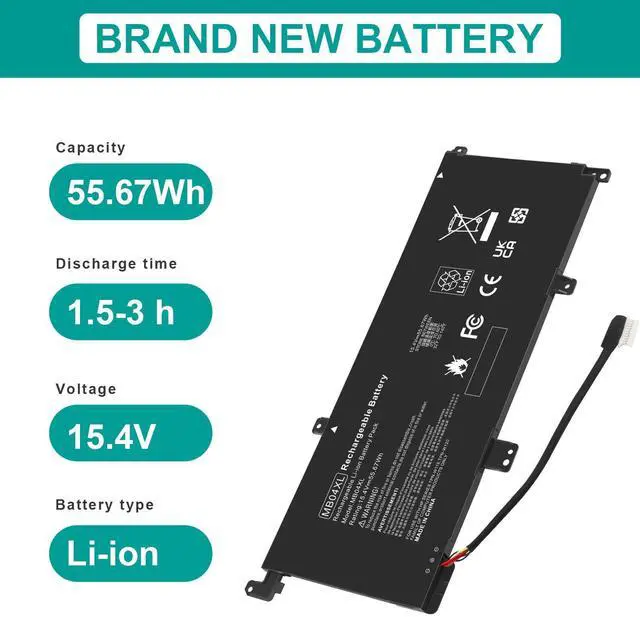 Alt view image 2 of 5 - MB04XL Battery Replacement for HP Envy X360 M6-AQ000 M6-AQ105DX M6-AQ003DX M6-AQ103DX M6-AR004DX M6-AQ105DX 15-AQ273CL 15-AQ100NX 15-AQ267CL 15-AQ015NR 15-AQ173CL 15T-AQ100 15T-AQ200 844204-850