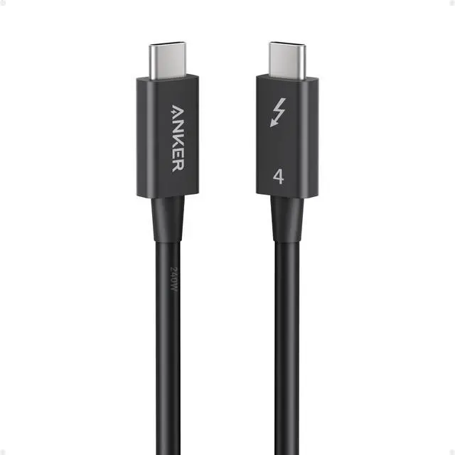 Main image of Anker Thunderbolt 4 Certified USB C to USB C Cable, 8K/4K Display/40Gbps Compatible with USB4, Thunderbolt 4/3, for MacBook, iPhone 16(240W, 2.3FT)