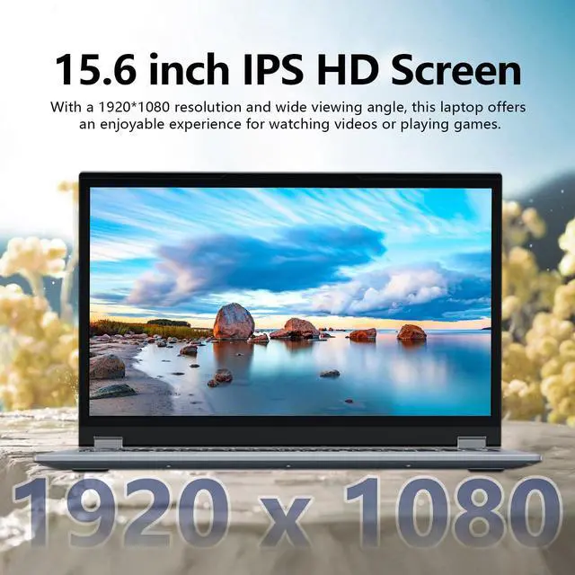 Alt view image 3 of 5 - 15.6 Inch 2 in 1 Touchscreen Laptop Computer, Laptop Ryzen R3-3200U CPU (up to 3.5GHz), 16GB RAM 512GB SSD Touch Screen Laptops, 360 Angle Opening RJ45 WIFI5 HDMI Backlit Keyboard FHD IPS 1920 x 1080