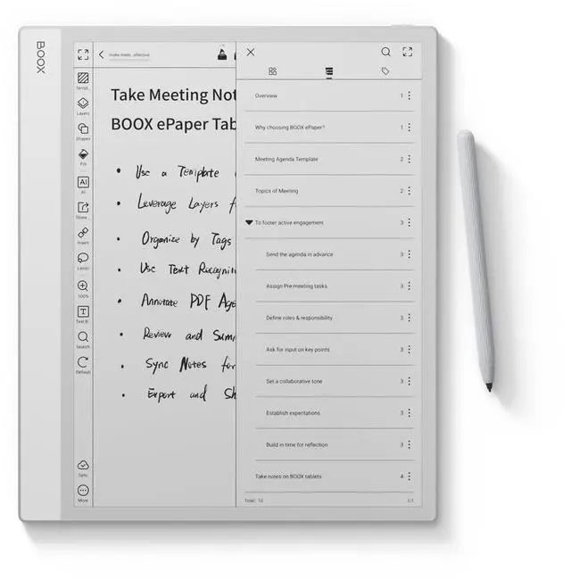 Main image of BOOX Tablet Note Max 13.3 No Frontlight B/W ePaper Notebook Carta 1300 300 PPI 6G 128G