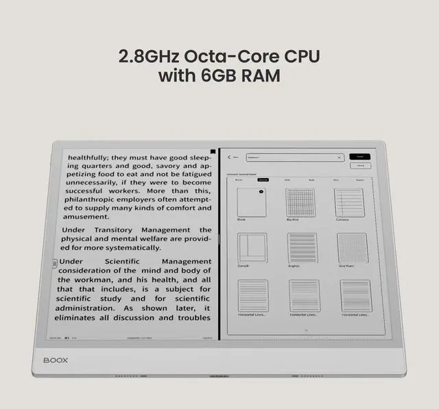 Alt view image 5 of 5 - BOOX Tablet Note Max 13.3 No Frontlight B/W ePaper Notebook Carta 1300 300 PPI 6G 128G