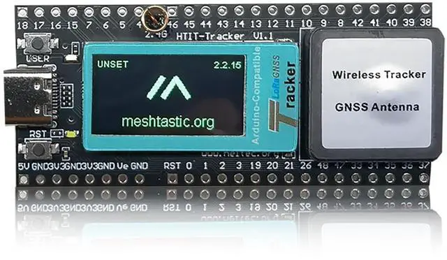 Main image of Heltec ESP32 LoRa Meshtastic Asset Wireless Tracker Development Board SX1262 Chip with Wi-Fi BLE GPS for Vehicle Bike Kids Pet Car Fitness Tracker (902-928MHz)