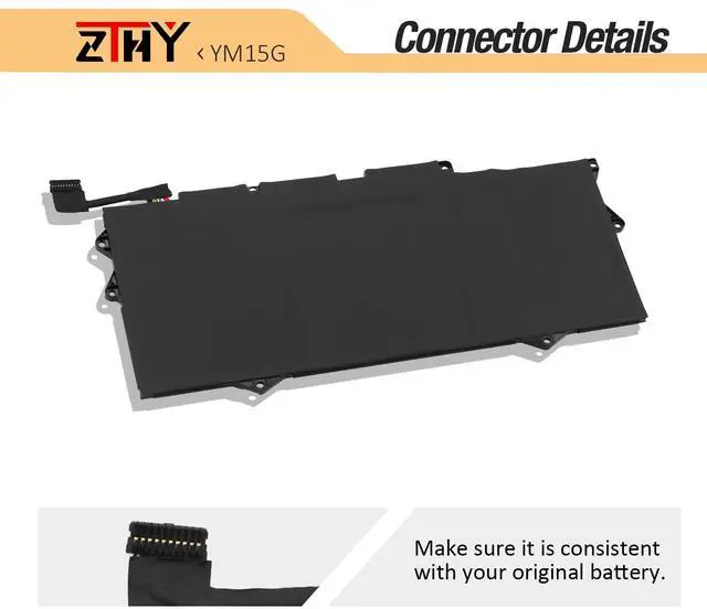 Alt view image 4 of 5 - 51Wh YM15G Battery Replacement for Dell XPS 13 9315 Series Laptop 9315-P1708LTW 9315-D1705S 9315-C0NNP 9315-WP01KR G9FHC 0G9FHC W6D4H 0W6D4H 31CP4/78/90 11.55V 4191mAh 3-Cell ( Not for 9315 2-in-1 )