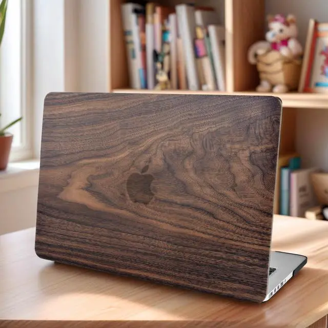 Alt view image 3 of 5 - KECC Compatible with MacBook Air 13 inch Case 2025 2024-2022 Release M4 A3240 M3 A3113 M2 A2681 Plastic Hard Shell + Keyboard Cover + Sleeve + Screen Protector, Walnut Wood