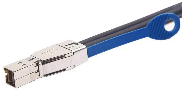 Alt view image 2 of 5 - 12G Mini SAS HD SFF-8644 to SFF-8644 Cable for NVMe Enclosure/Storage Array, SAN & JBOD Compatibility, 100-Ohm, 5-m(16.5ft)