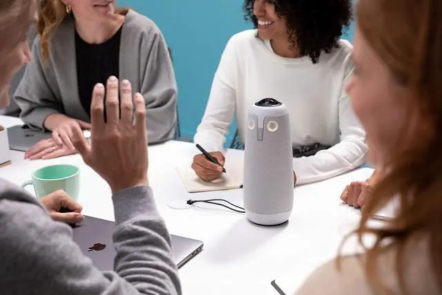 Alt view image 5 of 5 - Meeting Owl Pro - 360-Degree, 1080p HD Smart Video Conference Camera, Microphone, and Speaker (Automatic Speaker Focus & Smart Zooming and Noise Equalizing)