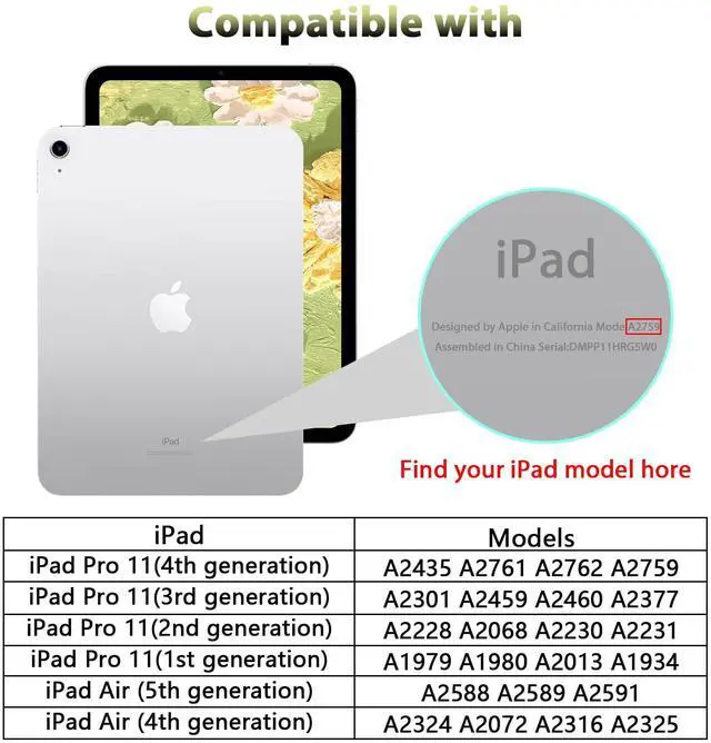 Alt view image 3 of 5 - [2 Pack] JEHOO for iPad Air 5/4 10.9-Inch (2022/2020, 5th/4th Generation) and iPad Pro 11-Inch (2022/2021/2020/2018 Model) Privacy Screen Protector, Anti-Spy Tempered Glass Film, Anti-Scratch, Anti-Sh