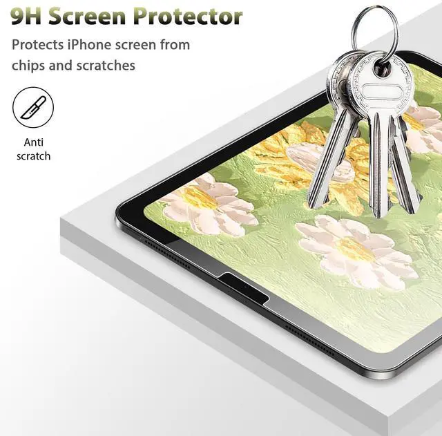 Alt view image 5 of 5 - [2 Pack] JEHOO for iPad Air 5/4 10.9-Inch (2022/2020, 5th/4th Generation) and iPad Pro 11-Inch (2022/2021/2020/2018 Model) Privacy Screen Protector, Anti-Spy Tempered Glass Film, Anti-Scratch, Anti-Sh