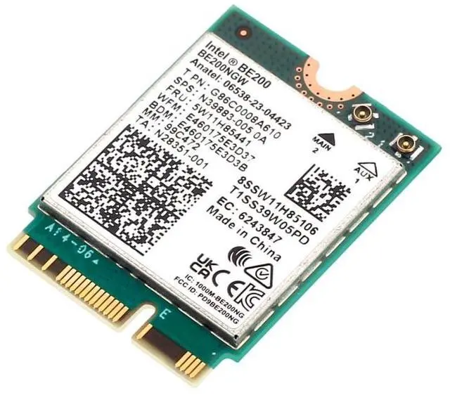 Alt view image 2 of 5 - BE200NGW WiFi 7 Wireless Card, M.2 NGFF,WiFi 7 BE200 Tri-Band Network Adapter with 8774Mbps Speed and BT5.4 WiFi Card for PC,Not Support AMD for Windows 10/11