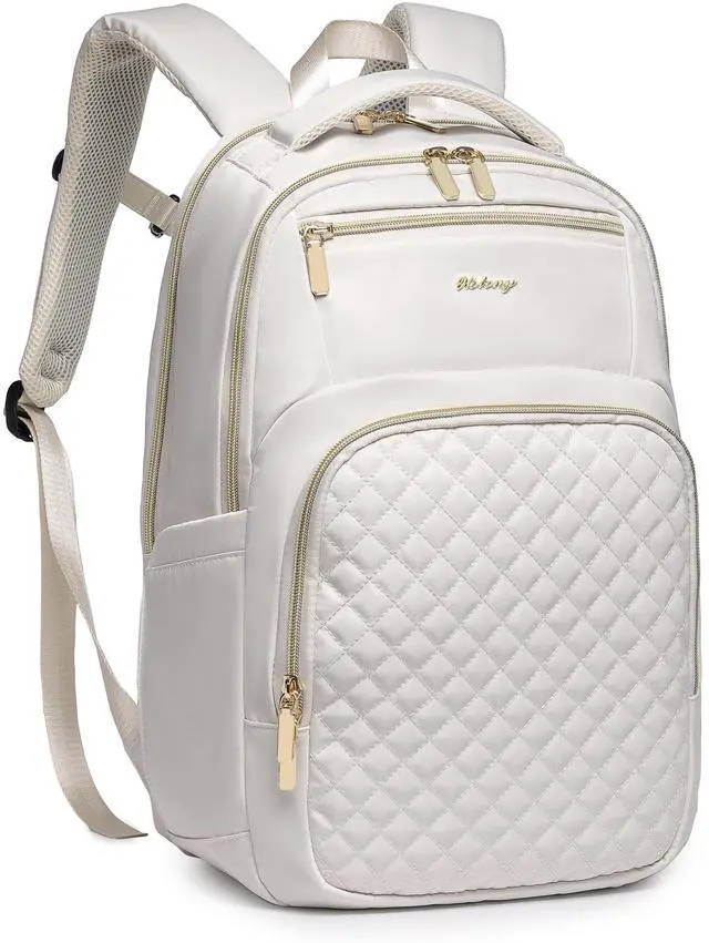 Main image of Wotony 17inch large capacity Laptop Backpack Purse for Women, 17inch Work Travel Computer Bags (beige, 17Inch)