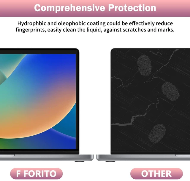 Alt view image 5 of 5 - F FORITO 2-Pack 11.6 inch Anti Blue Light Screen Protector Compatible with 11" HP/ASUS/Acer/Lenovo/Dell/Samsung with 16:9 Aspect Ratio Laptop, Anti Glare & Anti Scratch Laptop Scr