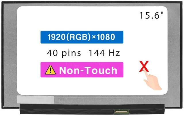 Main image of Screen Replacement for Acer Nitro 5 AN515-54 AN515-55 AN515-57 AN515-58 AN515-55-53E5 AN515-55-55M1 AN515-57-74TT N20C1 15.6" FHD 1920x1080 40 pin 144 Hz LCD Non-Touch Screen Display Panel