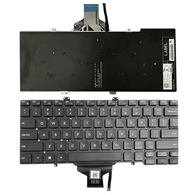 Alt view image 3 of 5 - Zahara Keyboard Backlit US for Dell Latitude 7400 3400 5400 5401 5410 5411
