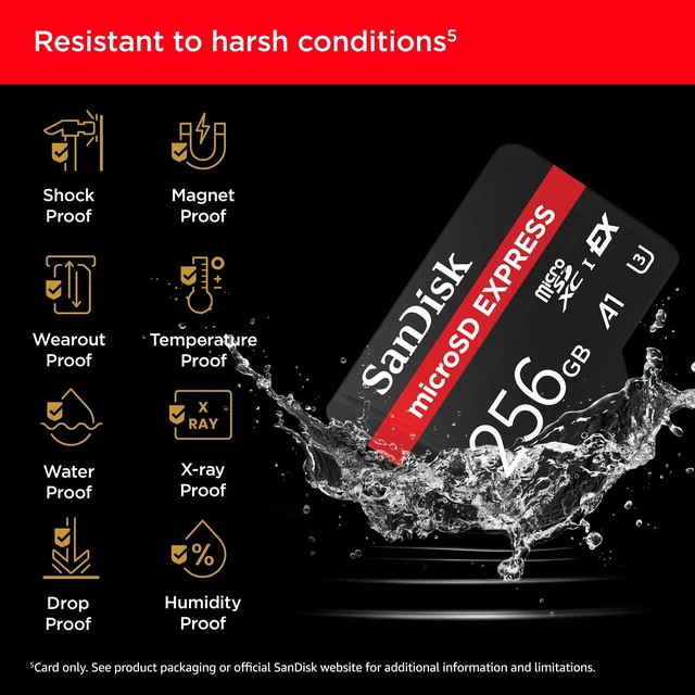 Alt view image 5 of 5 - SANDISK 256GB microSD Express Card