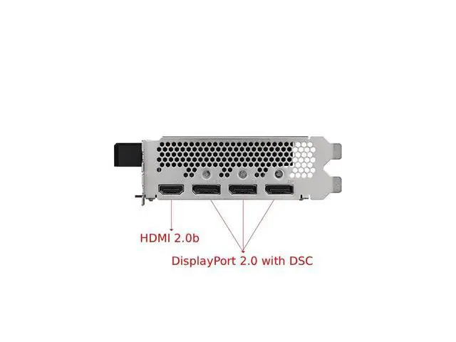 Alt view image 3 of 5 - ASRock Intel Arc A380 Challenger ITX 6GB OC, 2250MHz GPU, 6GB GDDR6 96-bit, PCIe 4.0, Single Fan, 0dB Silent, DP 2.0, HDMI 2.0b