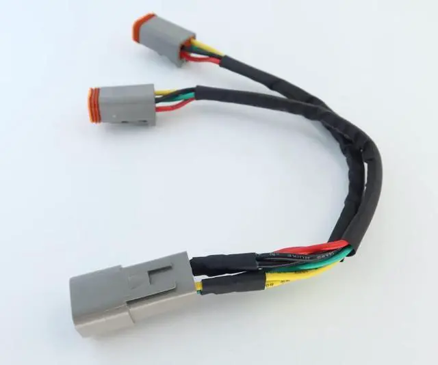 Alt view image 4 of 5 - DT 4 Way Connector Plug Splitter Wire Harness 1 Male to 2 Female DT 4 Pin 1-2 SplitterCable 1ft/30cm