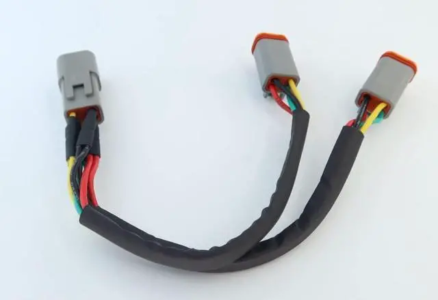 Alt view image 5 of 5 - DT 4 Way Connector Plug Splitter Wire Harness 1 Male to 2 Female DT 4 Pin 1-2 SplitterCable 1ft/30cm