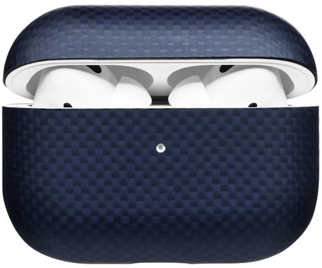 Main image of Latercase for AirPods Pro 2 ^^ Ultra-Thin 0.6mm Aramid Fiber Case ^^ Lightweight 6g Hard Shell Slim Protective Cover ^^ Wireless Charging Compatible ^^ Matte Non-Slip Grip ^^ Blue Cro